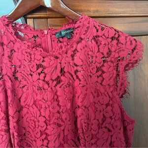 Wine colored lace dress perfect for any occasion.